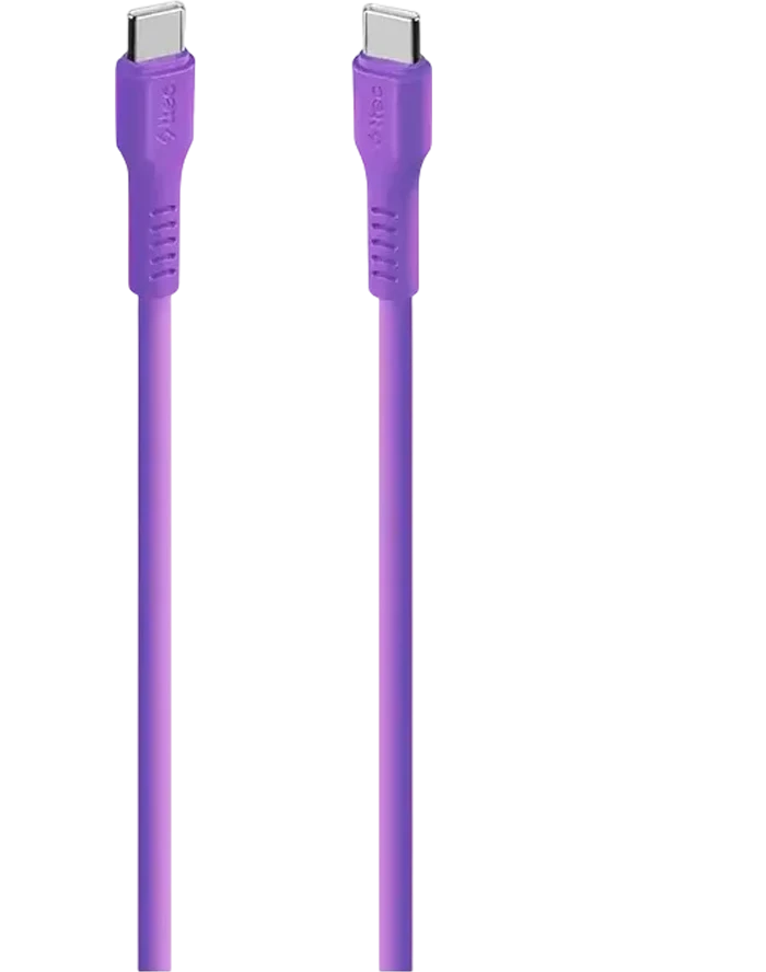 Кабель ttec USB-C - USB-C 60W PD/QC Fast Charging/Data Cable, 120cm, Neon Purple