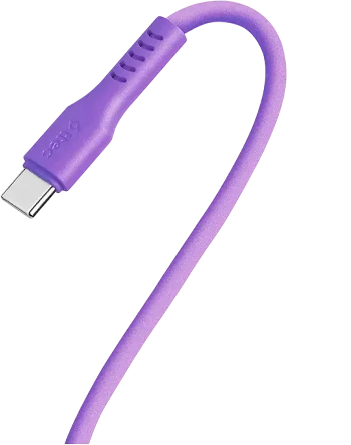 Кабель ttec USB-C - USB-C 60W PD/QC Fast Charging/Data Cable, 120cm, Neon Purple — 4