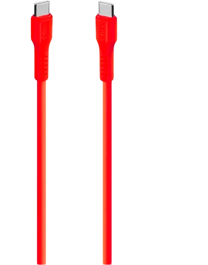 Кабель ttec USB-C - USB-C 60W PD/QC Fast Charging/Data Cable, 120cm, Neon Red