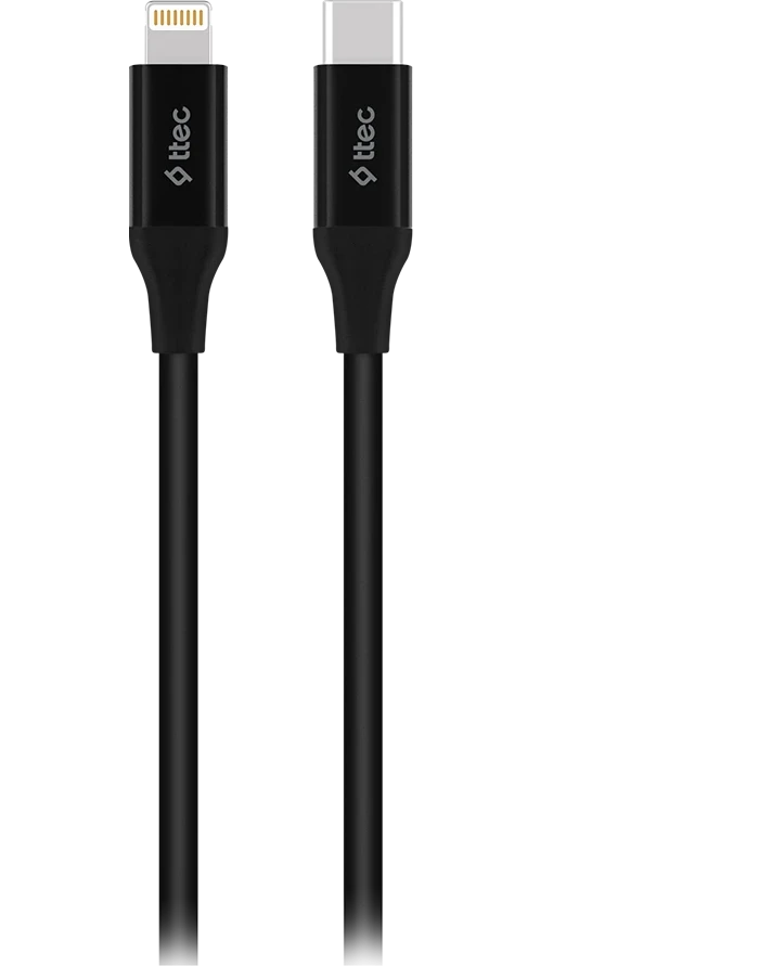 Кабель ttec AlumiCable Type-c - Lightning Fast Charging Cable 150cm , Black