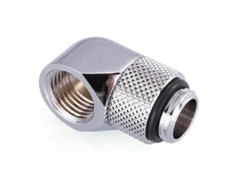 Фитинг угловой Bykski B-RD90-X Silver <90гр. Папа-мама>