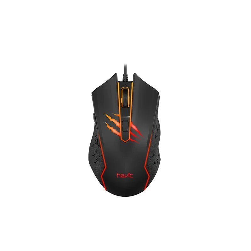 Мышь Havit MS1027, Black, Wired, Gaming, Optical, 3600dpi, USB