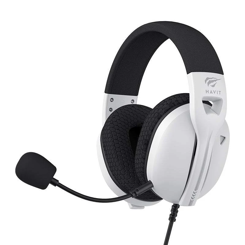 Игровая гарнитура Havit Fuxi-H5d, White+Black, 3.5 мм, 50 мм, микрофон