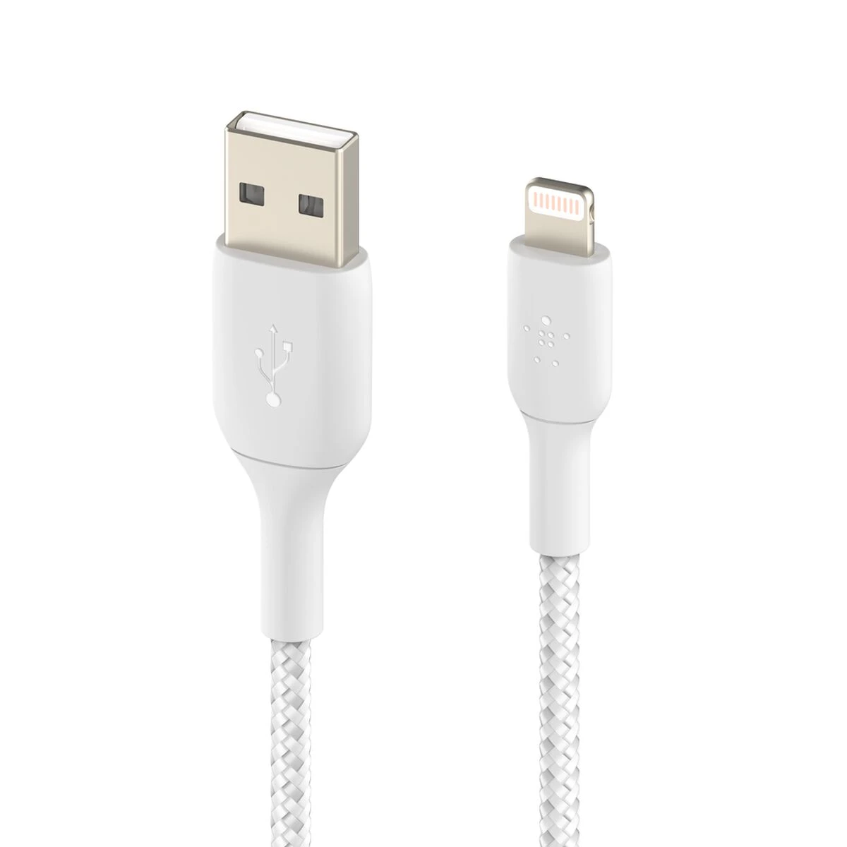 Кабель Belkin Lightning – USB-A плетёный, 1 м, белый — 2