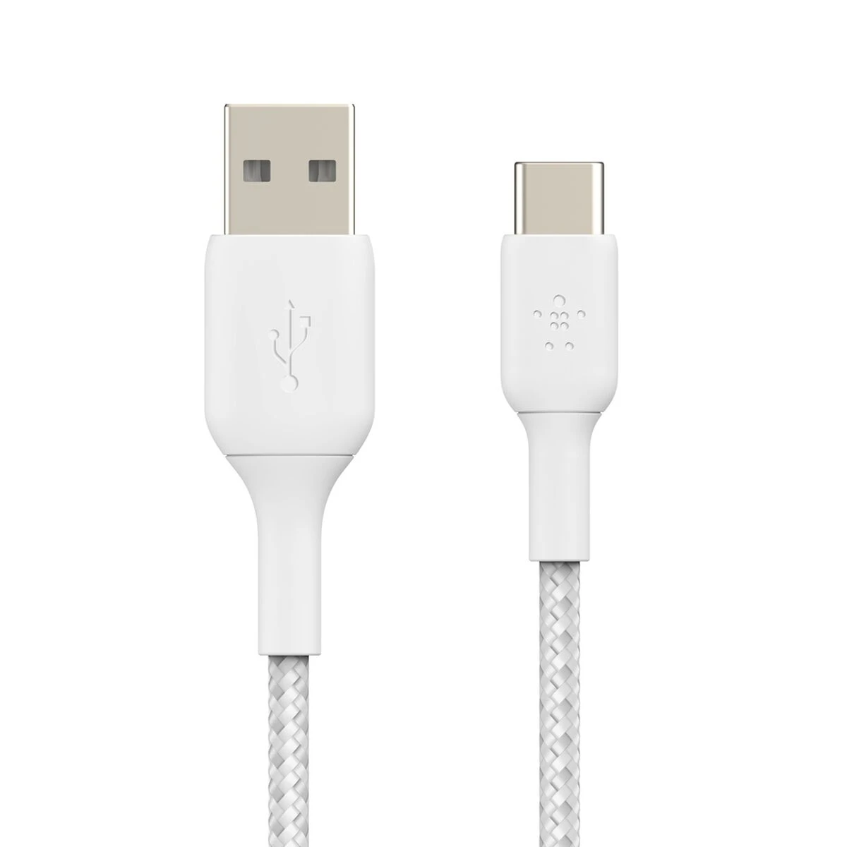 Кабель Belkin USB-A – USB-C плетёный, 1 м, белый — 2