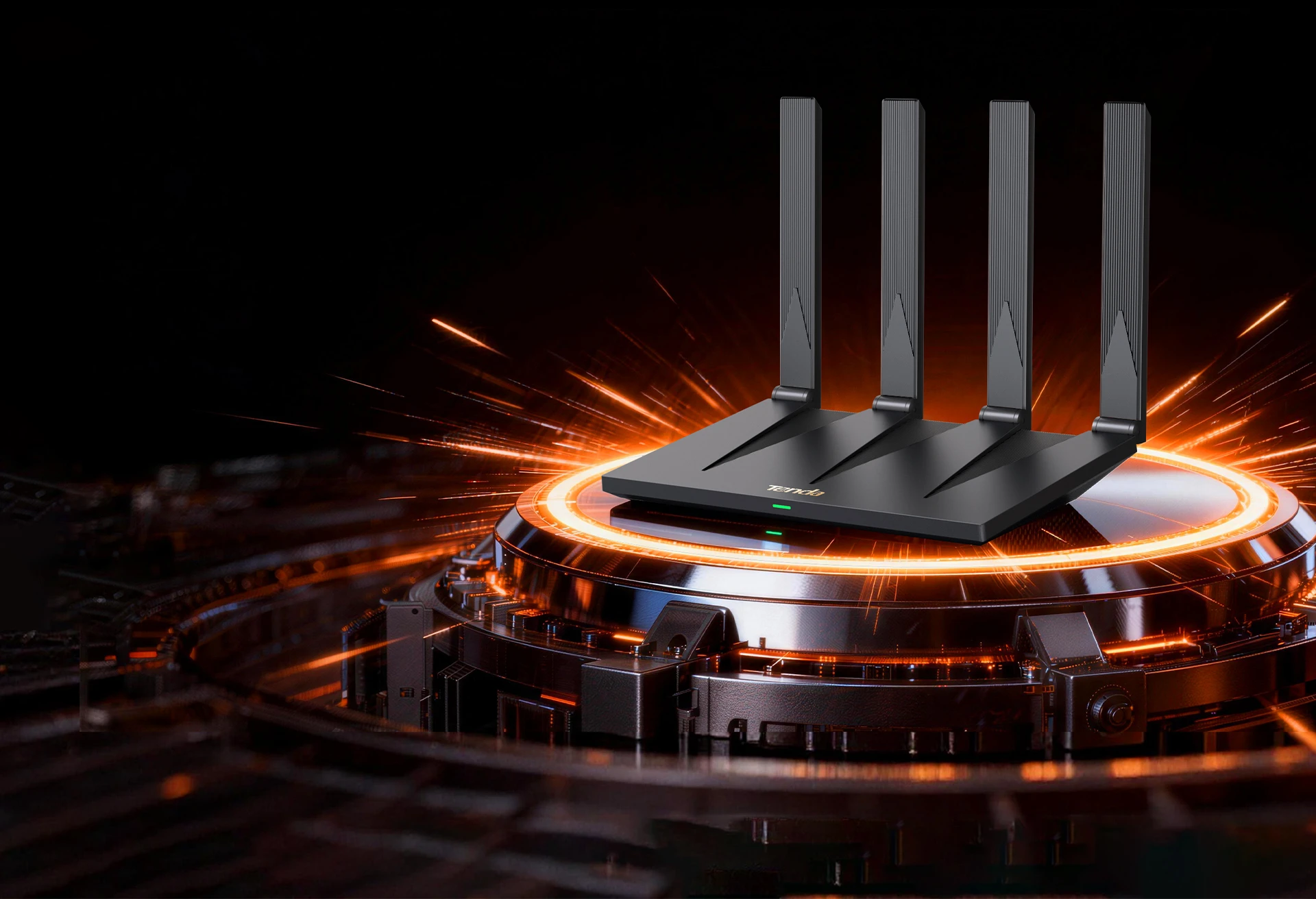 Wi-Fi Маршрутизатор Tenda AX12 Pro AX3000 Dual-Band Wi-Fi 6 Gigabit черный