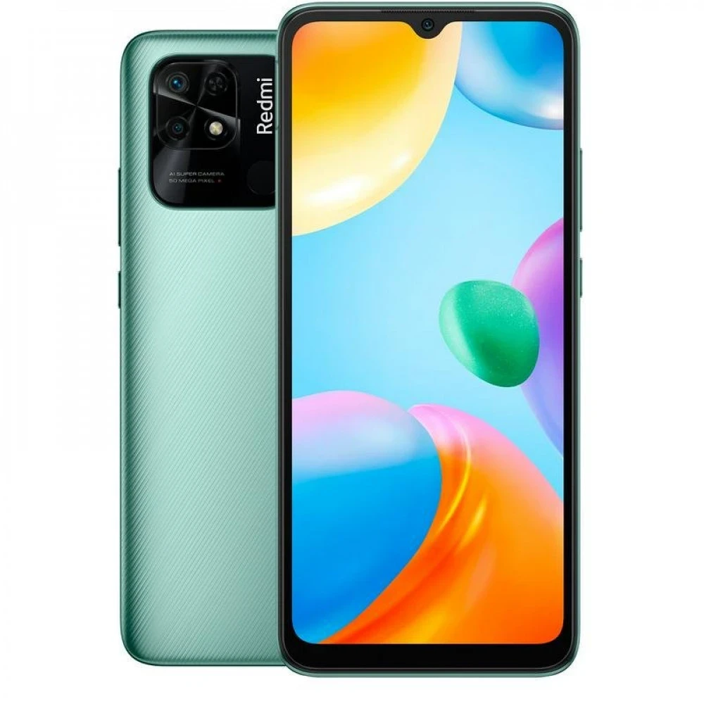 Смартфон Xiaomi Redmi 10C, 680 4/128GB, 6.71"IPS, 1650x720, BT5.0, 2xSIM+microSD, Mint Green