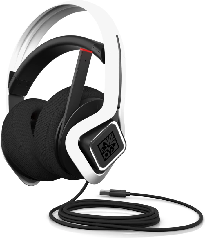 Гарнитура HP Omen Mindframe Prime, 15Hz-22kHz, 32 Om, 95dB, mic 100Hz-10kHz, 2m, LED, White