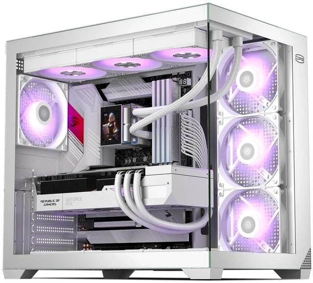 Корпус PCCooler C3 T500 ARGB WH, Mid Tower, ATX/mATX/ITX, USB-C, 2xUSB3.0, Белый