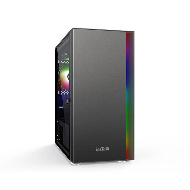 Корпус PCCooler Platinum LM300 ARGB BK, Micro-ATX, Чёрный