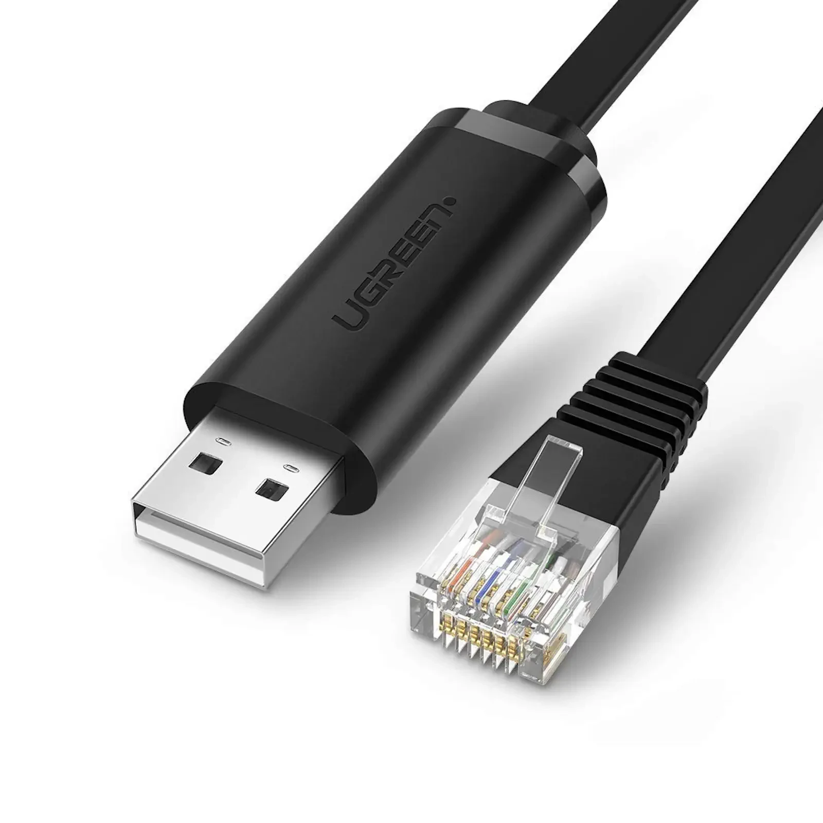 Кабель консольный Ugreen USB(m) на RJ45(m), 1.5m, Black, BOX