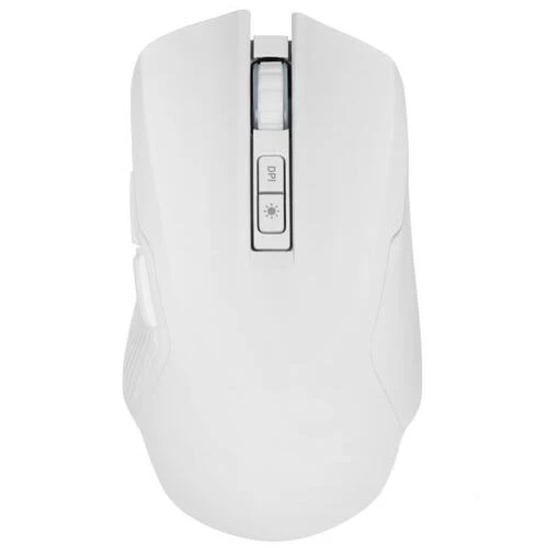 Мышь Defender Whisper GM-209, белая, проводная/беспроводная, Bluetooth/2.4 ГГц/USB, до 7200 DPI, RGB