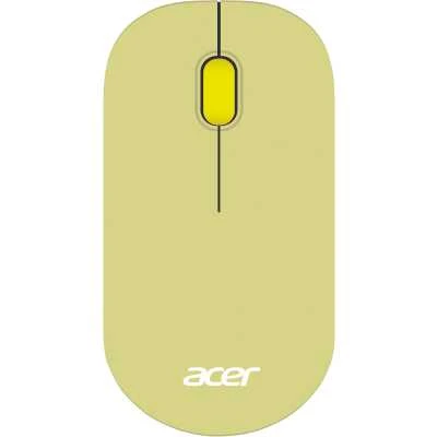 Мышь Acer OMR205, беспроводная, 1200 dpi, 3 кнопки, зелёно-жёлтая