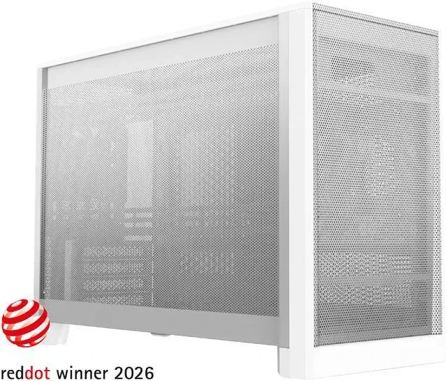 Корпус Montech TEN, Cube, Micro-ATX/Mini-ITX, White, 2x3.5"/4x2.5", USB-C