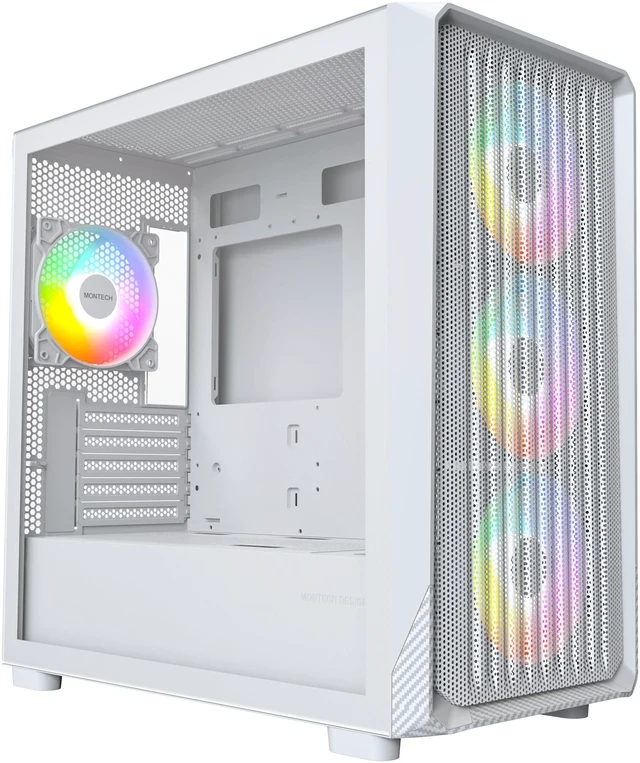 Корпус Montech X5M, Mini Tower, Micro-ATX/Mini-ITX, White, 2x3.5"/4x2.5", USB-C, 4xARGB