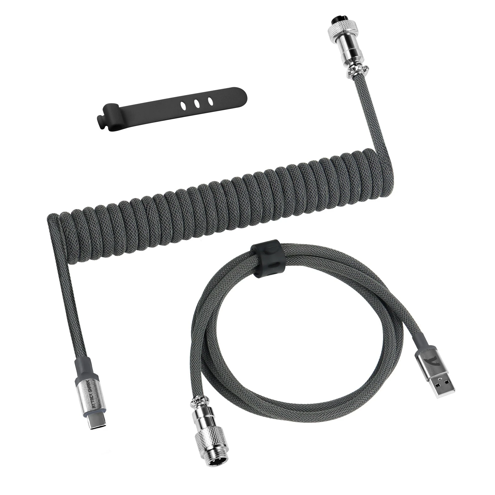 Кабель для клавиатуры Attack Shark C01Pro Grey USB A to Type C