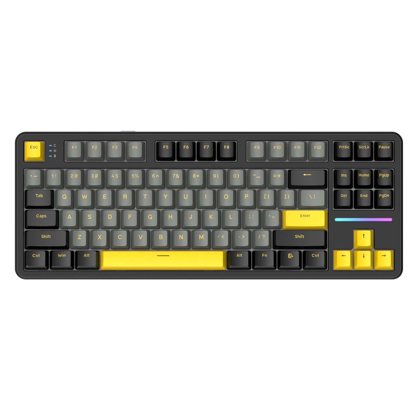 Клавиатура Attack Shark X87 Ultra, механическая, 87 клавиш, Tri-Mode, свитчи Mega Shark, чёрная