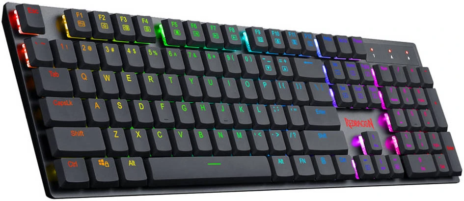 Клавиатура Redragon Apas K535, механическая, 104 клавиши, USB Type-C, чёрная