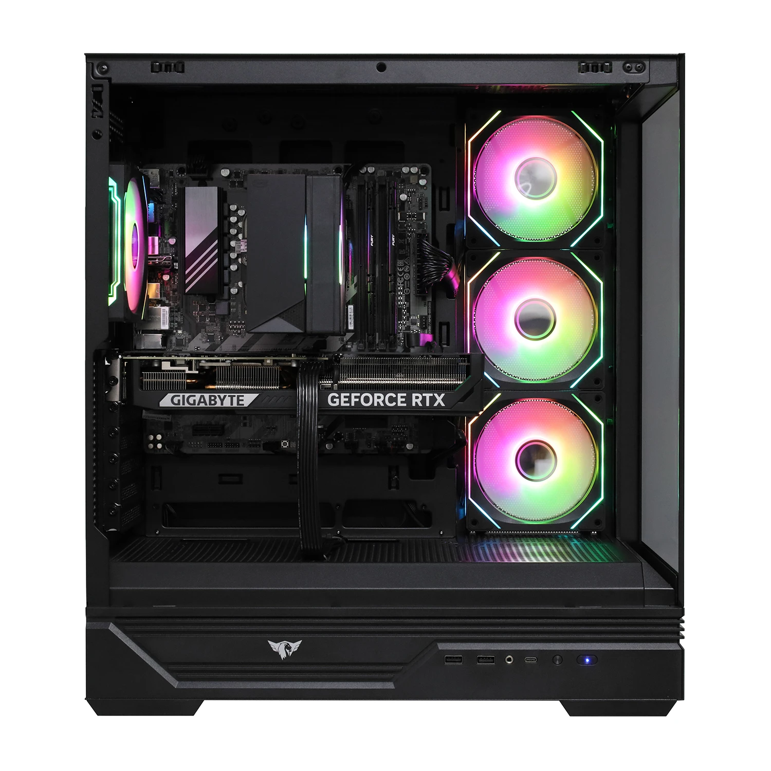 Настольный ПК Ryzen 5 7500X3D-4.0GHz/B650/RAM 32GB/SSD 1TB (M.2)/RTX5070-12GB/no DVD/750W/