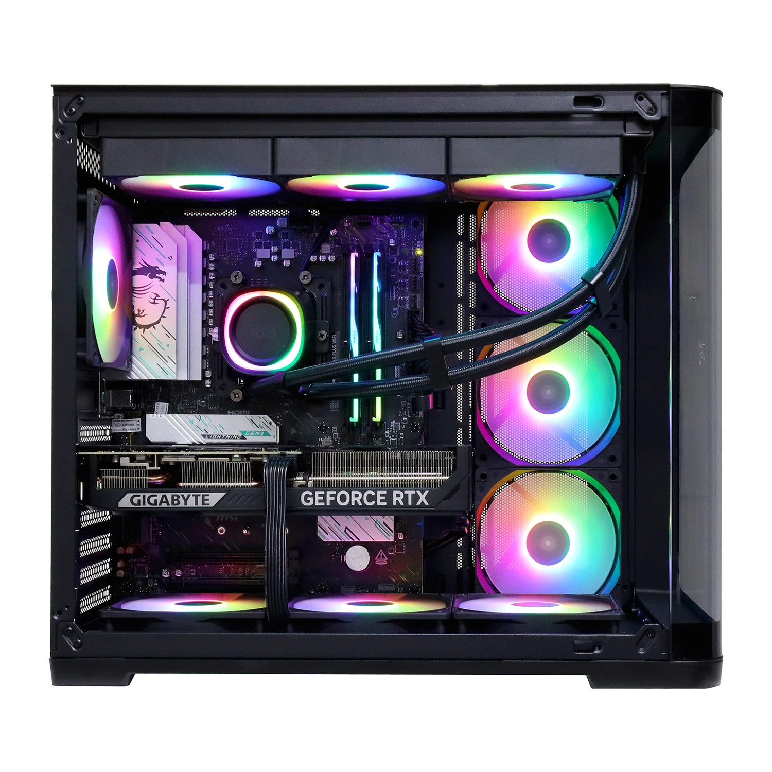 Настольный ПК Ryzen 5 8400F-4.2GHz/B840/RAM 32GB/SSD 1TB (M.2)/RTX5070-12GB/no DVD/850W/ — 2