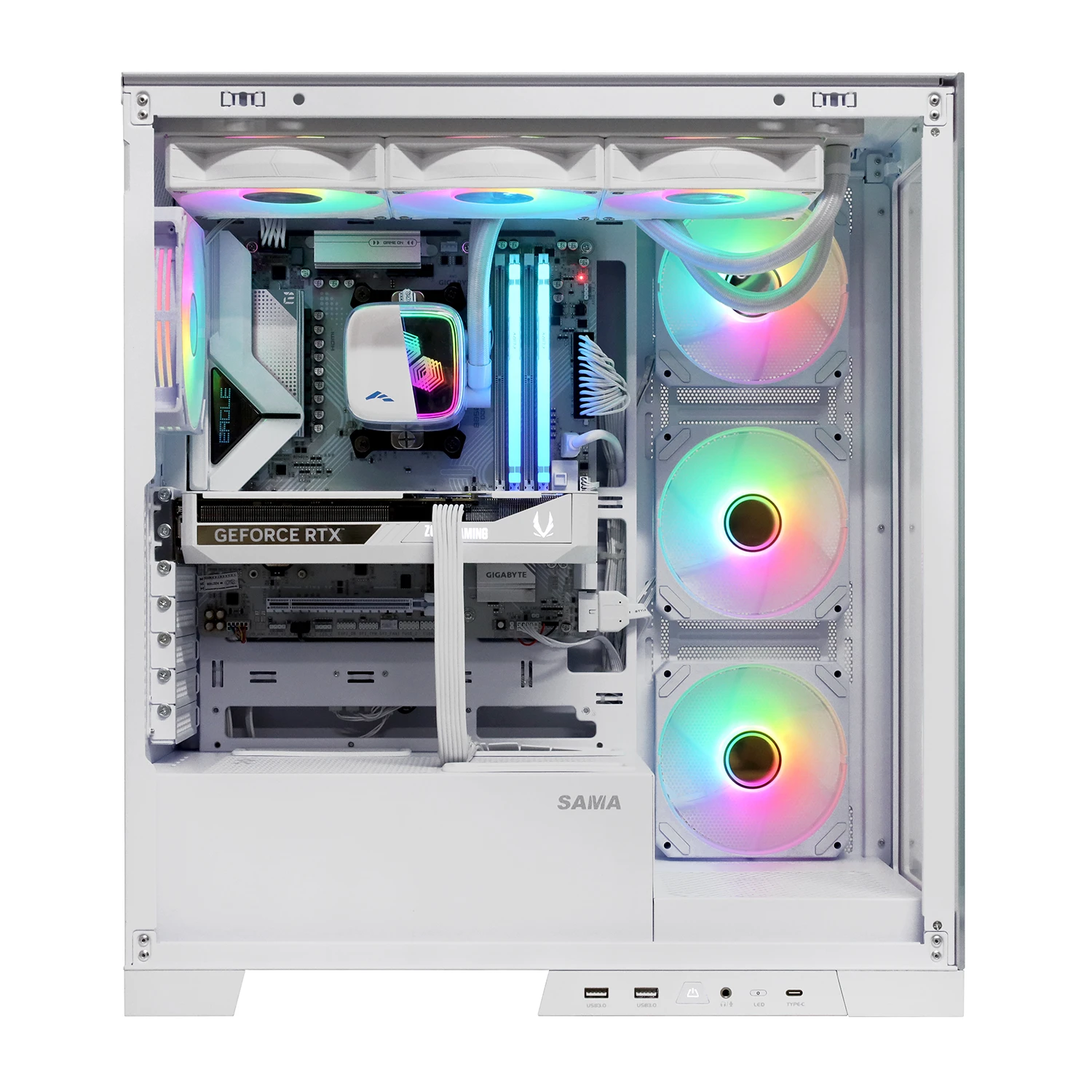 Настольный ПК Ryzen 7 7800X3D- 4.2GHz/B850/RAM 32GB/SSD 1TB (M.2)/RTX5070-12GB/no DVD/1000W/ — 3
