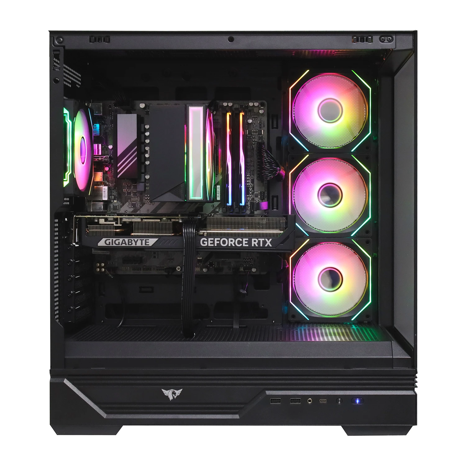 Настольный ПК Ryzen 7 9700X-3.8GHz/B650/RAM 32GB/SSD 1TB (M.2)/RTX5070-12GB/no DVD/Case ATX750W/ — 2
