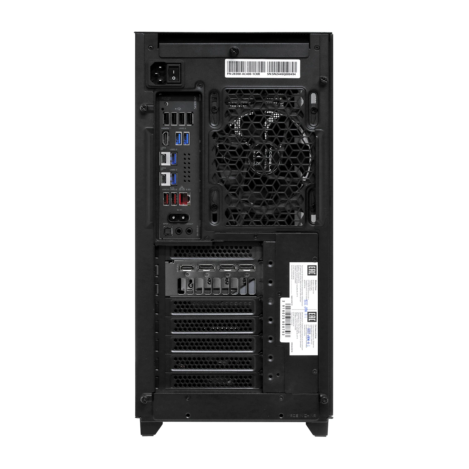 Настольный ПК Ryzen 7 9800X3D- 4.7GHz/X870E/RAM 64GB/SSD 2TB (M.2)/RTX5070-12GB/no DVD/850W/ — 4
