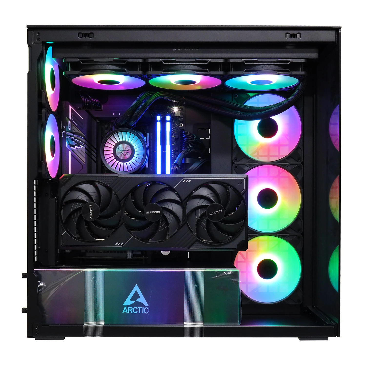 Настольный ПК Ryzen 9 9950X3D-4.3GHz/X870/RAM 64GB/SSD 2TB (M.2)/RTX5090-32GB/no DVD/1350W/Win11Pro — 2