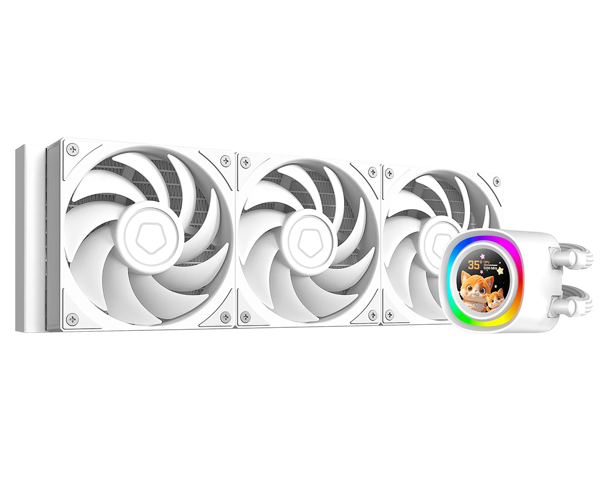 Система жидкостного охлаждения Water Cooler ID-Cooling FX360 LCD PE WHITE, for S1851/1700/1200/115x/AMD