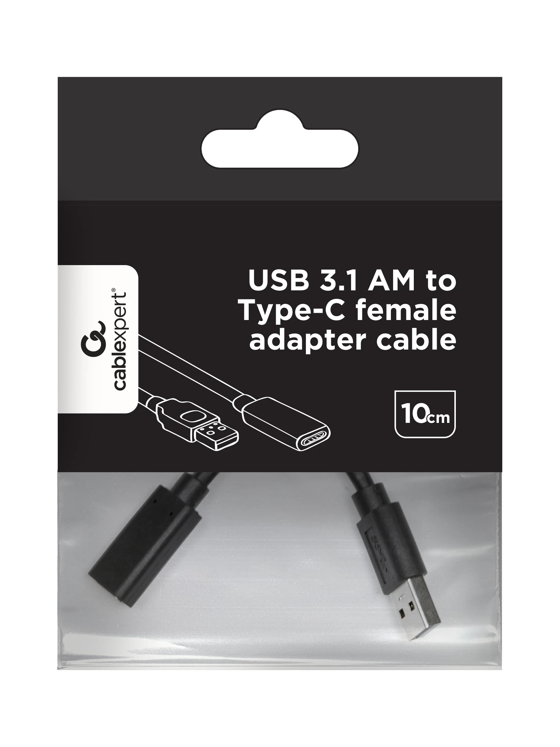 Cablexpert A-USB3-AMCF-01, адаптер USB-A - Type-C, 10 см