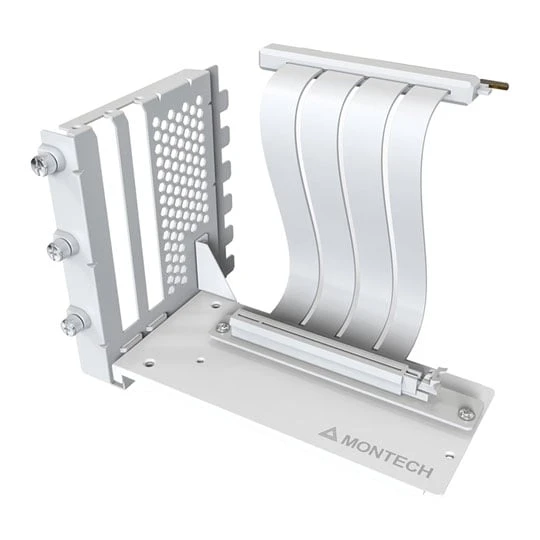 Montech VGM 2 (VGM2W), вертикальное крепление видеокарты с риайзер-кабелем PCIe, белый