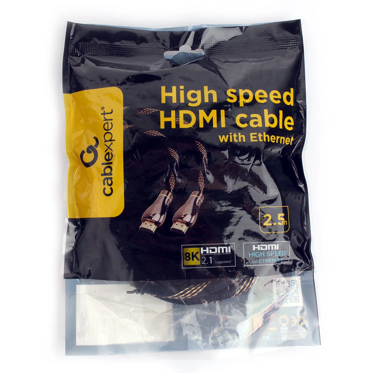 Cablexpert CCP-HDMI8K-2.5M, HDMI кабель 8K, 2.5 м, v2.1