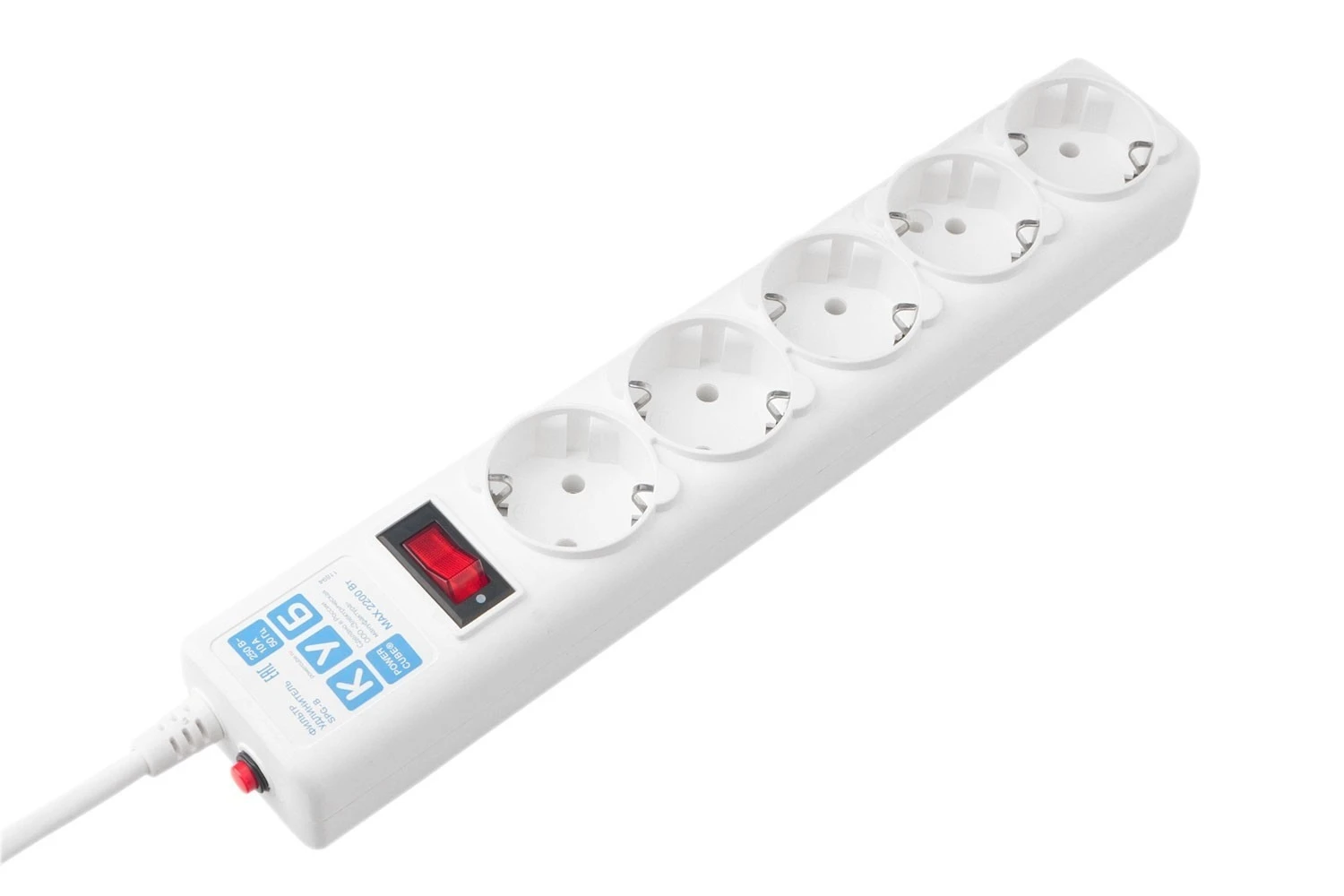Power Cube SPG-B-6-White, сетевой фильтр, 5 розеток, 1.9 м, белый