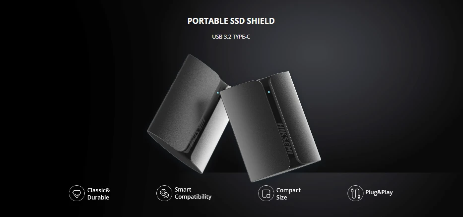 SSD USB 2TB Hikvision HS-ESSD-T300S, чёрный