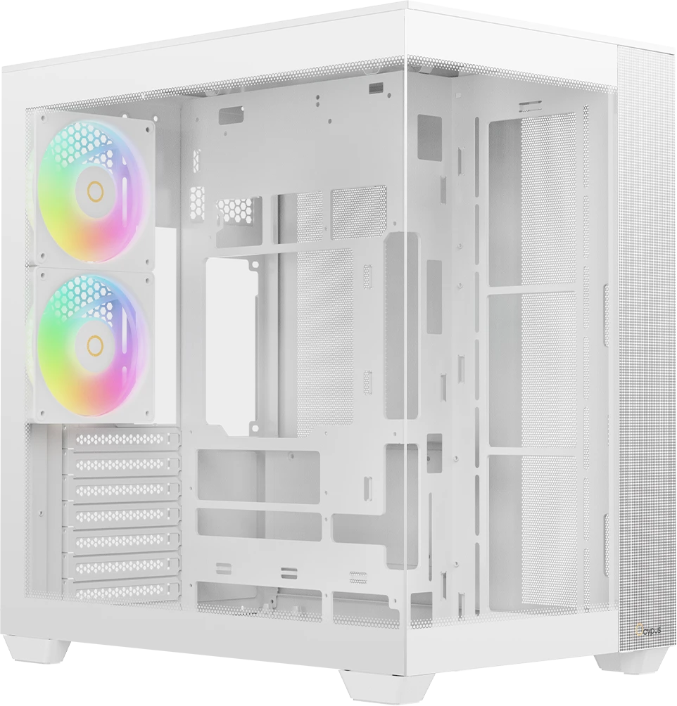Корпус Ocypus Gamma C74 WH ARGB ATX/mATX/mini-ITX 2xUSB3.0 1xType-C Белый Gamma-C74-WHD400XX-GL
