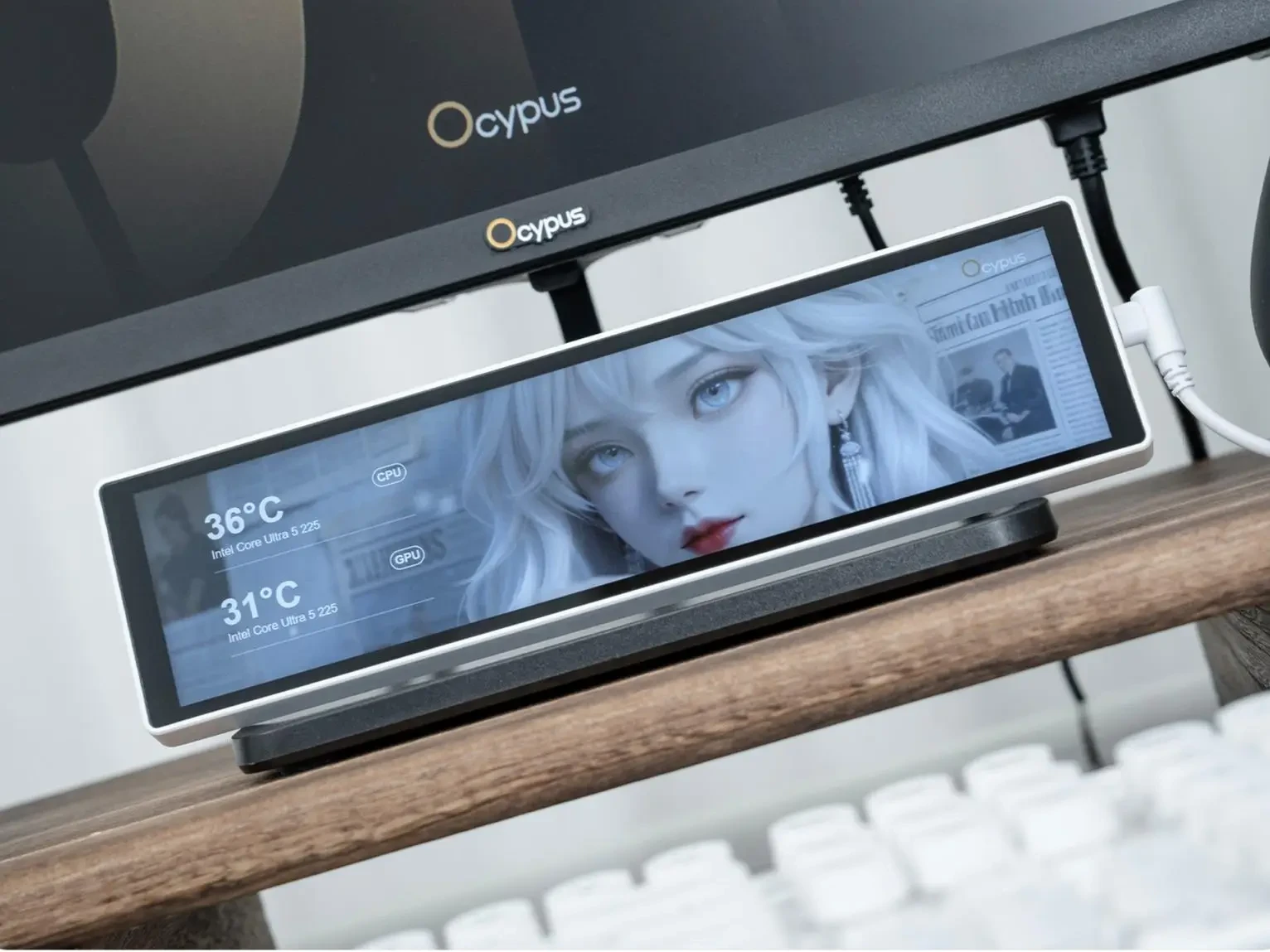 Универсальный экран 9,16" Ocypus Sigma ES916 WH IPS/1920x462/60Hz/400cd/m2 Sigma-ES916-WHN00XXX-GL — 2