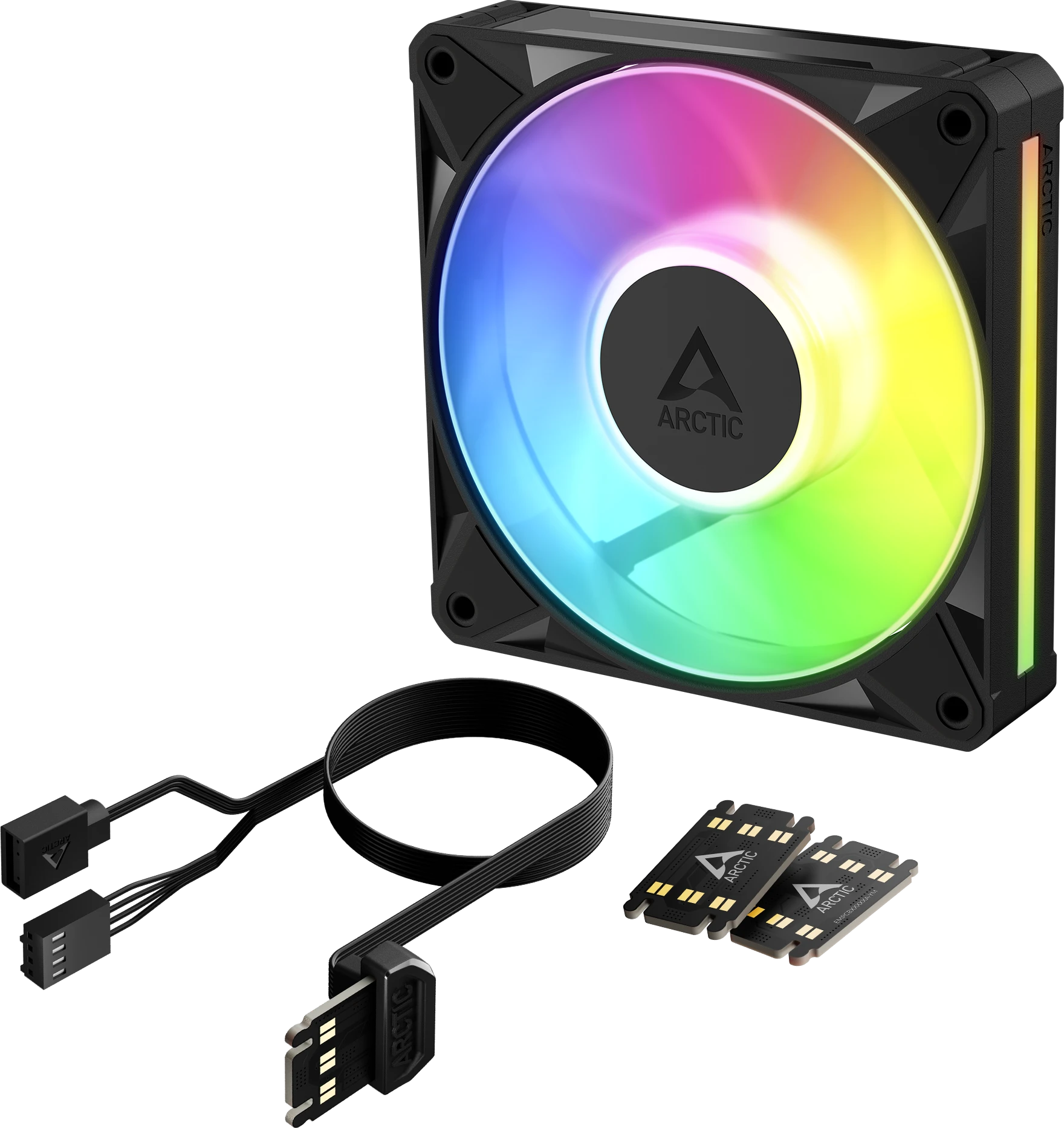 Кулер для корпуса ARCTIC BioniX P12 A-RGB, ACFAN00335A, 120мм, PWM, 450-3000об/мин, 76CFM, Чёрный