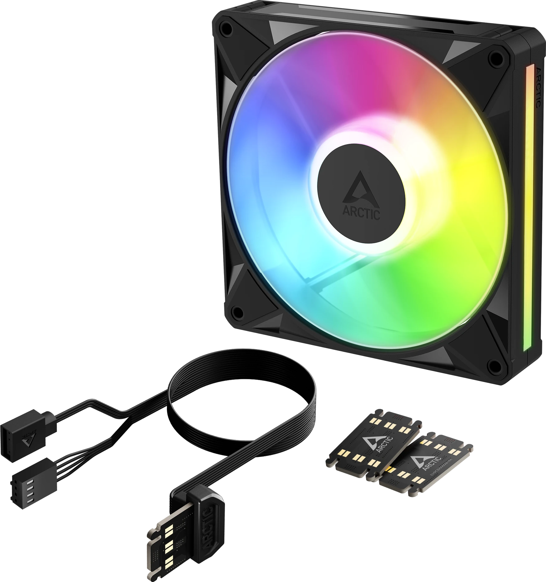 Кулер для корпуса ARCTIC BioniX P14 A-RGB 3-Pack, ACFAN00341A, 3x140мм, PWM, 400-2500об/мин, Чёрный