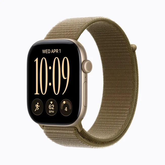 Смарт-часы Apple Watch Series 12 GPS 46mm Light Gold Aluminium Case with Sand Sport Band - M/L,Model A3584