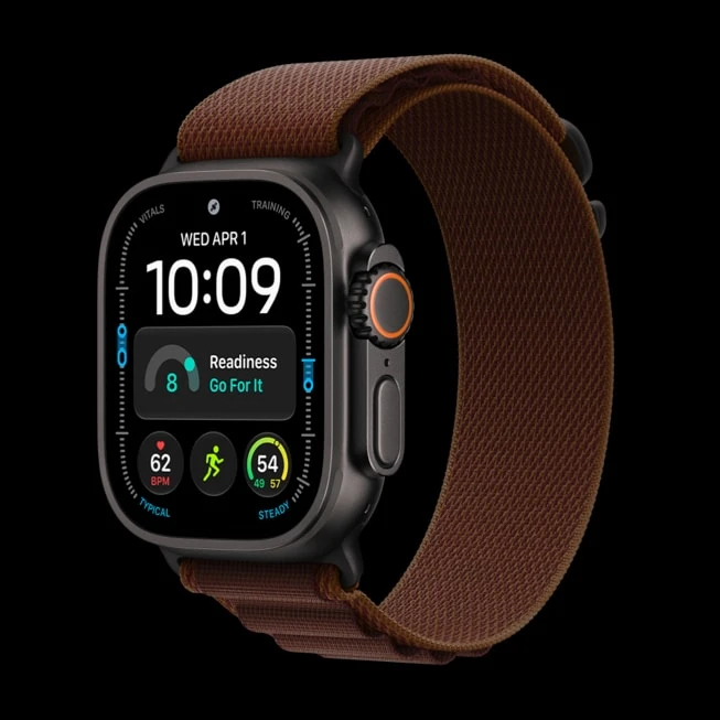 Смарт-часы Apple Watch Ultra 4 GPS + Cellular 49mm Black Titanium Case with Burgundy Alpine Loop - M,Model A3579