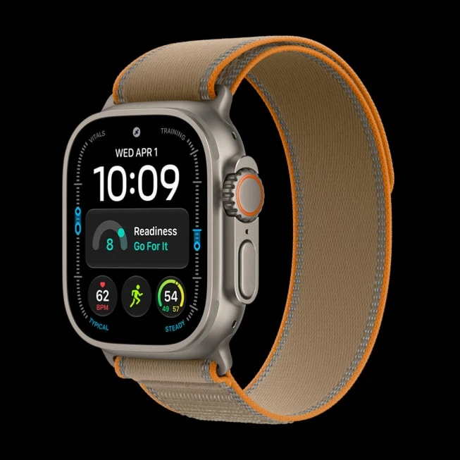Смарт-часы Apple Watch Ultra 4 GPS + Cellular 49mm Natural Titanium Case with Sand Trail Loop - S/M,Model A3579
