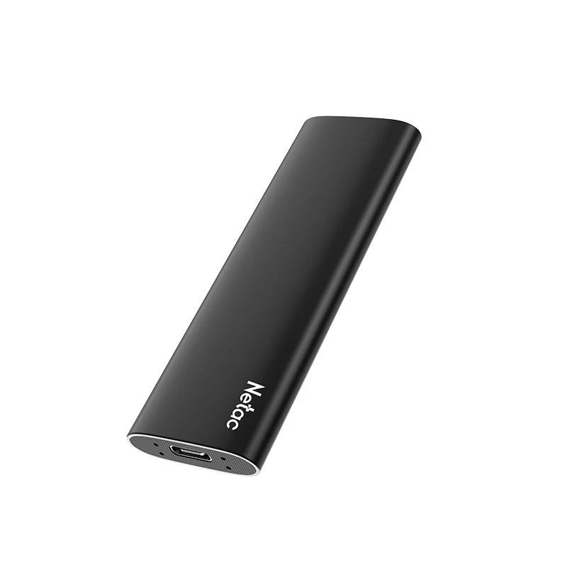 Внешний накопитель Netac Z SLIM Black USB 3.2 Gen 2 Type-C External SSD 128GB, R/W up to 510MB/440MB/s,with USB-C to USB-A cable and USB-A to USB-C adapter — 2
