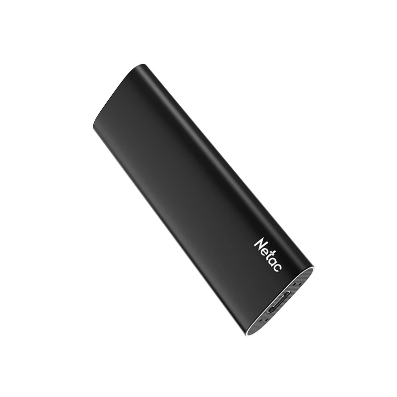 Внешний накопитель Netac Z SLIM Black USB 3.2 Gen 2 Type-C External SSD 128GB, R/W up to 510MB/440MB/s,with USB-C to USB-A cable and USB-A to USB-C adapter — 3