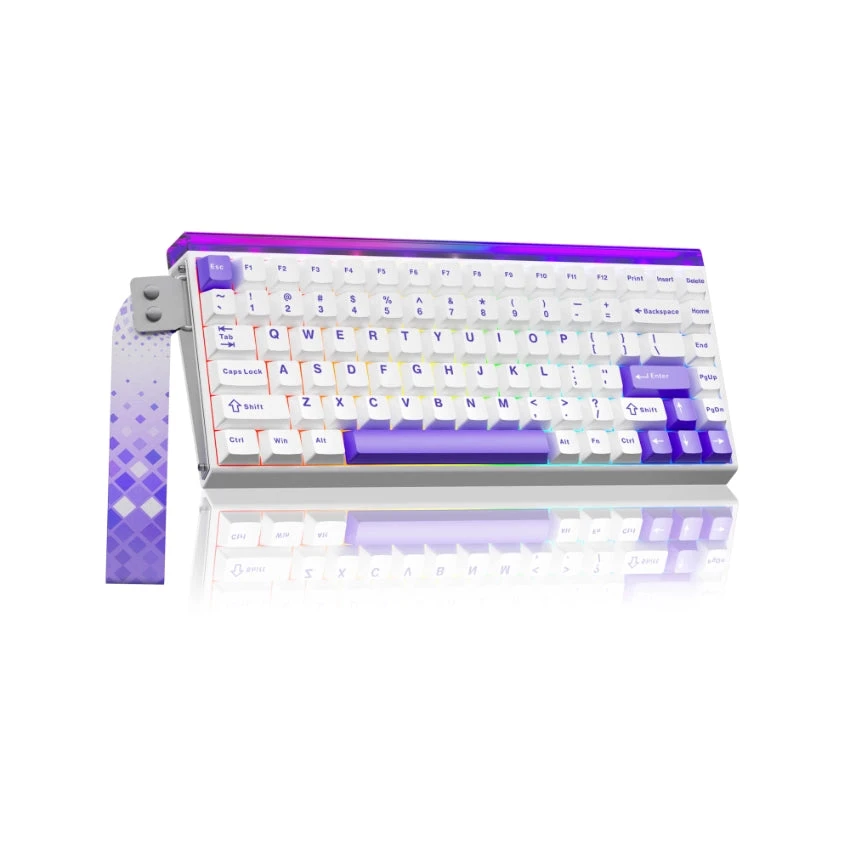 Клавиатура AULA HERO 84HE, White, mechanical, EN/RU/KZ, Wired