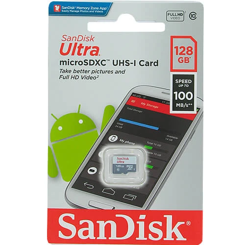Карта памяти SANDISK Ultra microSDXC 128GB 100MB/s Class 10 UHS-I