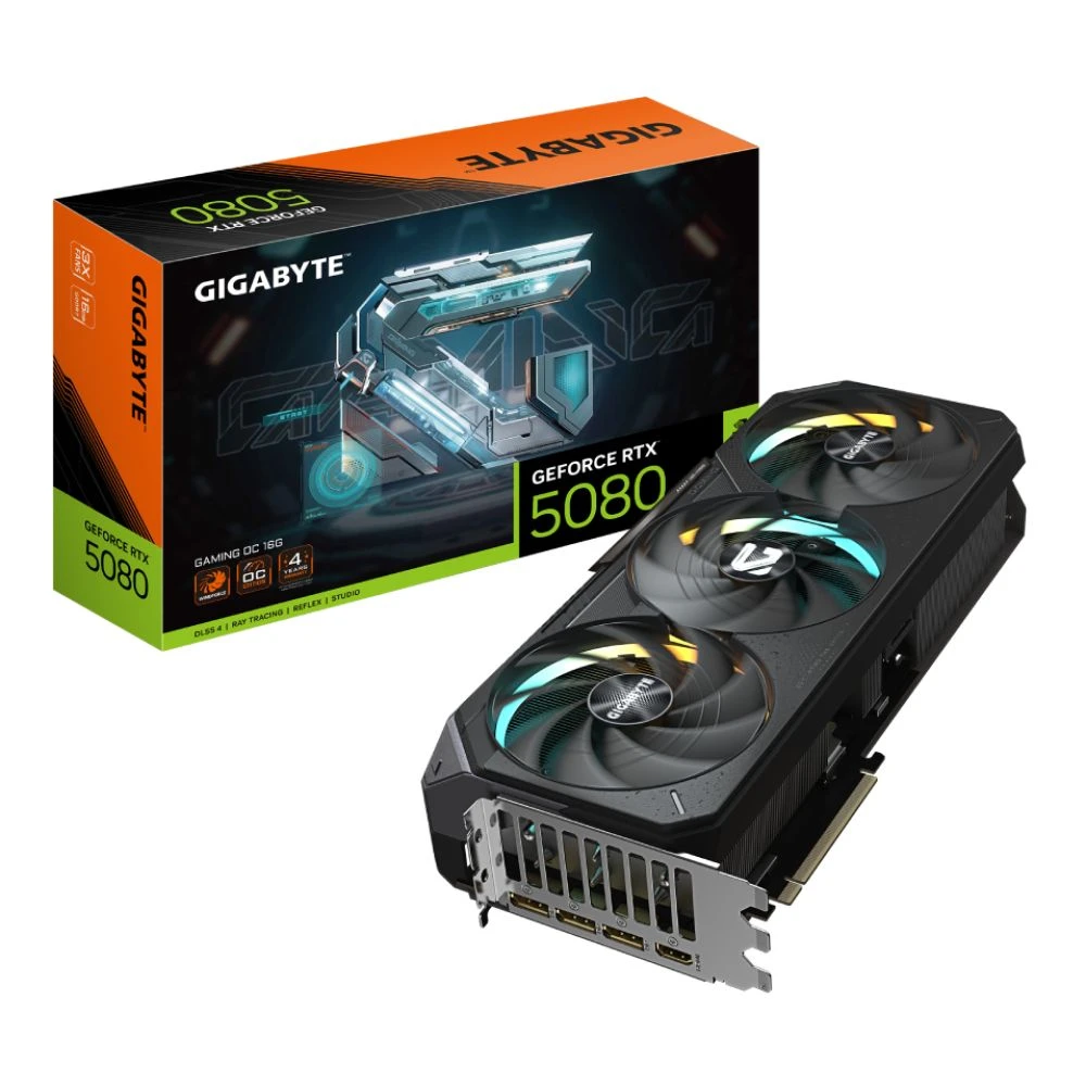 Видеокарта 16Gb PCI-E GDDR6X GIGABYTE GV-N5080GAMING OC-16GD, 1хHDMI+3xDP, GeForce RTX5080 — 2