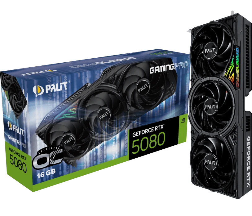 Видеокарта PALIT RTX5080 GAMINGPRO OC 16GB (NE75080S19T2-GB2031A)