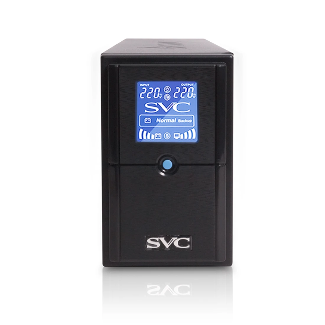 UPS SVC V800-L-LCD, 800VA, 480W, 1x12V/9 Ah, AVR 165-275 V, 2+1 розет. — 2