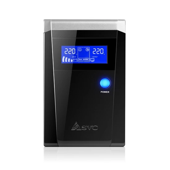 UPS SVC V800-F LCD, 480W, 12V/9Ah, 2+1 розет., AVR 145-290 V — 2