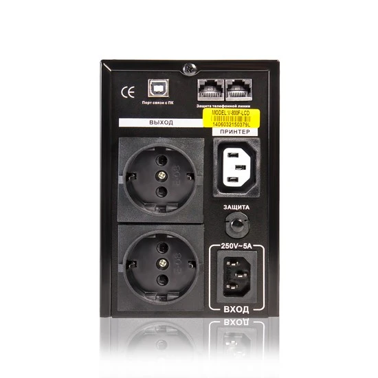 UPS SVC V800-F LCD, 480W, 12V/9Ah, 2+1 розет., AVR 145-290 V — 3